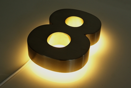 Hausnummern aus Edelstahl mit LED online kaufen Hausnummern aus Edelstahl mit LED online kaufen